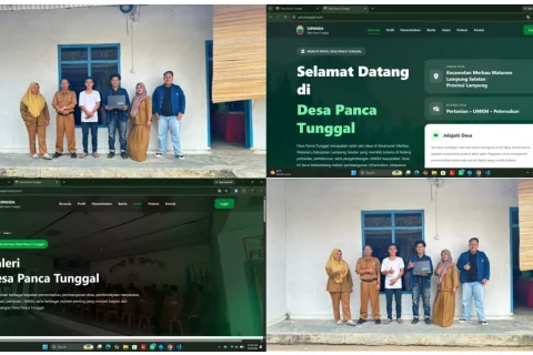 Tak Sekadar Program Kerja KKN, Mahasiswa Unila Tinggalkan Website Resmi untuk Desa Panca Tunggal
