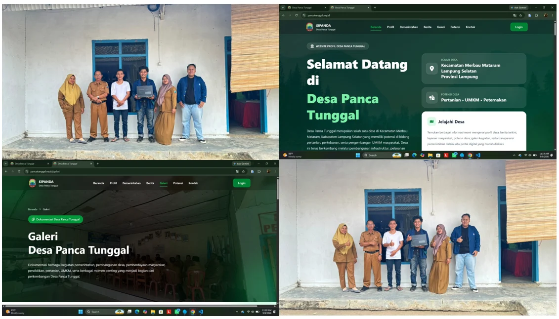 Tak Sekadar Program Kerja KKN, Mahasiswa Unila Tinggalkan Website Resmi untuk Desa Panca Tunggal